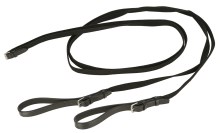 Web Draw Reins with Split Leather Loops