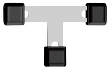 Povezovalna T-sponka za pletenice Litzclip®